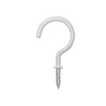 Yueton 50pcs Vinyl Coated Screw-in Ceiling Hooks Cup White