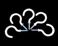 Yueton 50pcs Vinyl Coated Screw-in Ceiling Hooks Cup White 