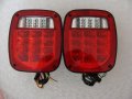 For Jeep Tj Cj Yj Replacement Tail Lights Red Lens W Bright Led S