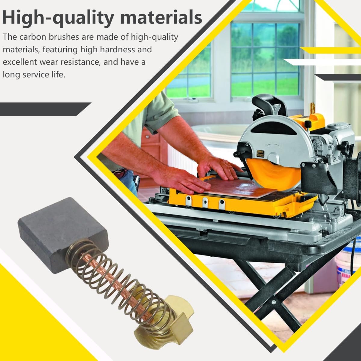 0502025007 614367-00 5140024-30 Carbon Brushes Fit For Ryobi Bts20r-1 Bts21 Btsi 6 Bts211 Rts31 8pcs