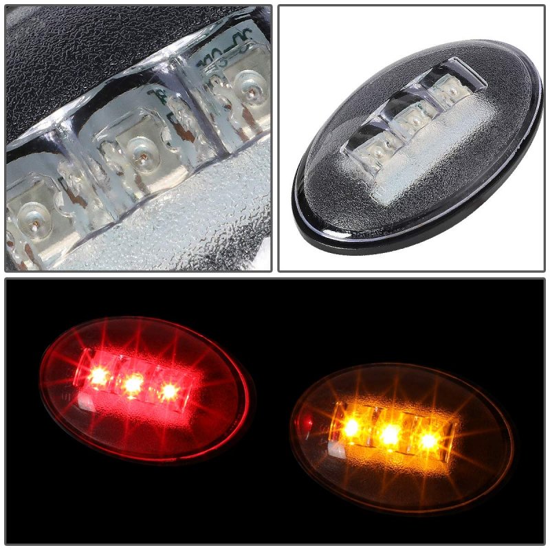 Dna Motoring Fendl-fsd99-ch Full Kit Dually Bed Fender Led Side Marker Light