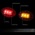 Dna Motoring Fendl-fsd99-ch Full Kit Dually Bed Fender Led Side Marker Light