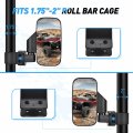 Utv Side Mirrors Offroad Rear View Universal Fit 1 6 In To 2 Round Roll Cage Bar For Rzr Ranger Maverick X3 Commander Pioneer