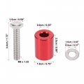 X Autohaux Car Engine Motor Hood Vent Spacer Riser Kit Aluminum Alloy 8mm