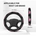 Back The Pink American Flag Breast Cancer Awareness Steering Wheel Cover Protector Elastic Neoprene Car Wrap Accessories