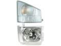 Apa Replacement Headlight With Corner Turn Signal Lamp For 08-13 2008-2013 Npr Nqr N Series 08-10 2008-2010 W4500 W5500 W Set 