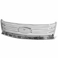 Fo1200485 Factory Style Front Bumper Grill Grille Assembly Compatible With Ford Edge 2007-2010 Polished Chrome 