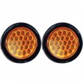 All Star Truck Parts 4 Round Led Recessed Amber Strobe Light 24 Dot Sae Approved Marked Waterproof Super Bright High Powered 