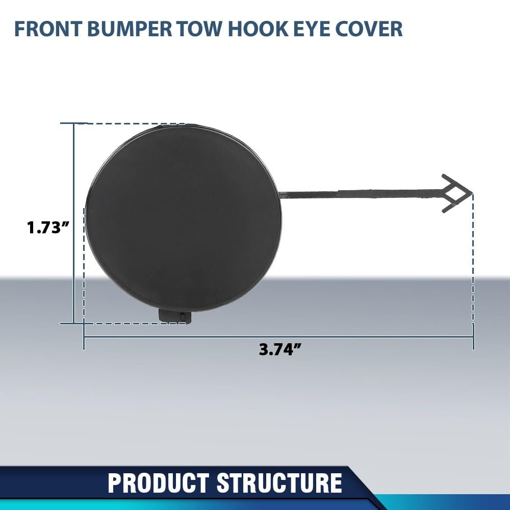 Front Bumper Tow Hook Eye Cover For Audi A4 B8 2012 2015 Facelifted Not Fit S Line Part Number 8k5807241c Black Pc Abs Material