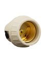 Leviton 8875 Medium Base One-piece Keyless Incandescent Unglazed Porcelain Lampholder Front Mount Single Circuit Back Wired 