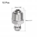 Uxcell 304 Stainless Steel Straight Grease Fitting 1 8-27inch Thread Hydraulic Accessories 10pcs