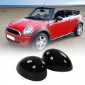 Side Mirror Cover Protector 2pcs Door Left Right Glossy Black Rear View Replacement For R55 R56 R57 R58 R59 R60 R61