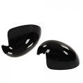 Side Mirror Cover Protector 2pcs Door Left Right Glossy Black Rear View Replacement For R55 R56 R57 R58 R59 R60 R61