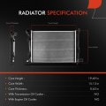 A-premium Engine Coolant Radiator Assembly Compatible With Hyundai Accent Veloster Kia Rio 2012-2017 L4 1 6l Manual