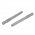 Uxcell T30 Type 1 4-inch Hex Shank 75mm Long Magnetic Torx Screwdriver Bit 10pcs