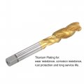 Uxcell Spiral Flute Threading Tap M12 X 1 5 Metric Hss High Speed Steel Titanium Plated Machine Thread Screw 3 Flutes Tapping