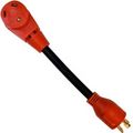 Mighty Cord A10-g30330vp 30 Amp Rv Power Adapter Dogbane Style 3 Prong Twist Lock Connector For Generators Black 12 In 