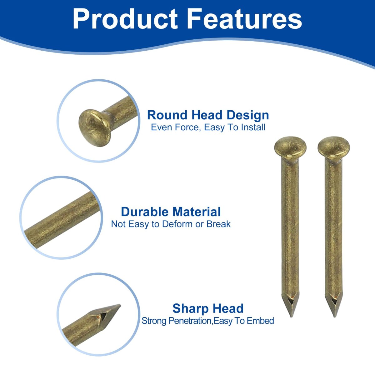 200pcs Small Hardware Nails 1 4 X 16mm Carbon Steel Round Head Common Finishing Nail For Household Woodworking Picture Hanging