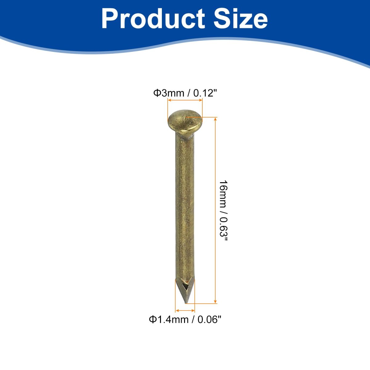 200pcs Small Hardware Nails 1 4 X 16mm Carbon Steel Round Head Common Finishing Nail For Household Woodworking Picture Hanging