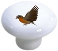 Set Of 2 Songbird Ceramic Cabinet Drawer Pulls Knobs 