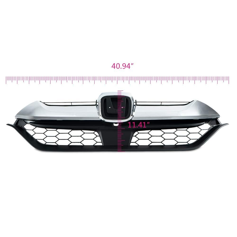 Front Bumper Upper Grill Grille Assembly For Honda Crv Cr-v 2017 2018 2019