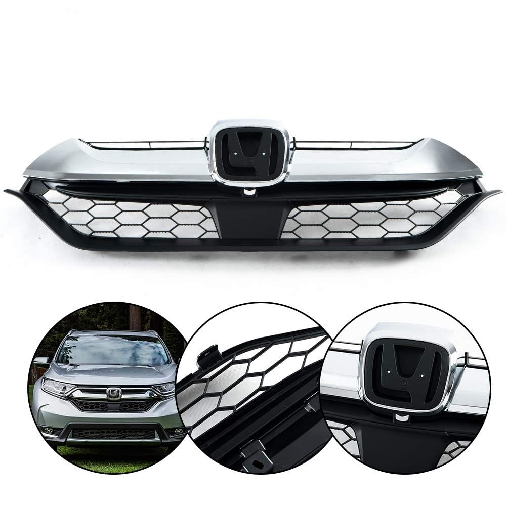 Front Bumper Upper Grill Grille Assembly For Honda Crv Cr-v 2017 2018 2019