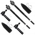 6pcs Front Suspension Kit Outer Inner Tie Rod End With Boot For 2010 To 2017 Chevy Equinox And Gmc Terrain 
