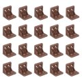 20pcs Plastic Corner Braces L Shape Bracket Right Angle Support Brace Shelf Board Holder For Wood Furniture Cabinet Drawer 
