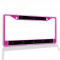 Fastasticdeals Metal Insert License Plate Frame Calf Roping Outline Weatherproof Car Accessories Hot Pink 2 Holes Solid 
