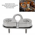 Acouto Cam Cleat For 3-15mm Rope 316 Stainless Steel Boat Kayak Anchor Rust Proof Fairlead Leading Ring Base Size 85x38mm 3