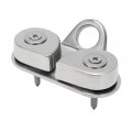 Acouto Cam Cleat For 3-15mm Rope 316 Stainless Steel Boat Kayak Anchor Rust Proof Fairlead Leading Ring Base Size 85x38mm 3