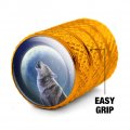 Wolf Howling At The Moon Valve Stem Caps For Tire Rim Wheel Aluminum Yellow