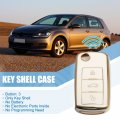 X Autohaux Silicone Smart Key Fob Case Cover For Volkswagen Tiguan 2010-2017 Shell Protector Keyless White