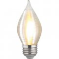 Satco S23413 4 Watt C15 Led Satin Spun Clear Medium Base 2700k 300 Lumens 120 Volts 6-pack