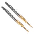 2pcs Straight Flute Thread Tap M1 X 0 25 Metric Titanium Coated Screwing Tapping Tool Thread Milling Machine Taps High-speed 