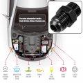 Black 6an Male To M14 X 1 25mm Metric Thread Fitting Adapter Flare Union Coupler Fuel Oil Line Hose End Aluminum Alloy For Car