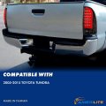 Amerilite For 2005-2015 Toyota Tacoma Pickup C-type Led Tube Black Tail Light Assembly Set Driver And Passenger Side