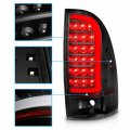 Amerilite For 2005-2015 Toyota Tacoma Pickup C-type Led Tube Black Tail Light Assembly Set Driver And Passenger Side