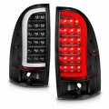 Amerilite For 2005-2015 Toyota Tacoma Pickup C-type Led Tube Black Tail Light Assembly Set Driver And Passenger Side