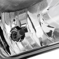 Hecasa Pair Fog Light Bezel For 2015-2020 Gmc Yukon Yukon Xl Front Bumper Clear Lens Lamp Black Silvery Cover Left Right Side