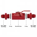 X Autohaux Car Motorcycle An6-6an Orb 9 16 -18 Sae Thread 3 Npt Male Flare Fitting Aluminum Alloy Inline Fuel Shut Off Valve 8