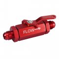 X Autohaux Car Motorcycle An6-6an Orb 9 16 -18 Sae Thread 3 Npt Male Flare Fitting Aluminum Alloy Inline Fuel Shut Off Valve 8