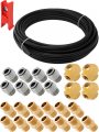 Vixen Air Set Of Fittings For Eight 3 8 Npt Valves With 50 Feet Od Line And Hose Cutter Vxk3820h 