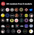2x Custom Car Door Led Logo Projector Lights Rechargeable Wireless Step Courtesy Welcome Shadow Ghostbon Fiber Car Fit For All