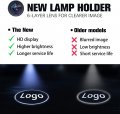 2x Custom Car Door Led Logo Projector Lights Rechargeable Wireless Step Courtesy Welcome Shadow Ghostbon Fiber Car Fit For All
