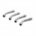 4pcs 135 Degree Silver Tone Motorcycle Car Tyre Valve Extension Stem Extender 