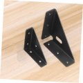 Gleavi 12 Pcs Corner Protector Metal Shelf Triangular Bracket Cabinet Furniture Guards Shelves Brackets Stand Wood Iron