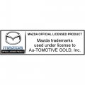 Au-tomotive Gold Laser Etched Logo Cut-out License Plate Frame For Mazda Black