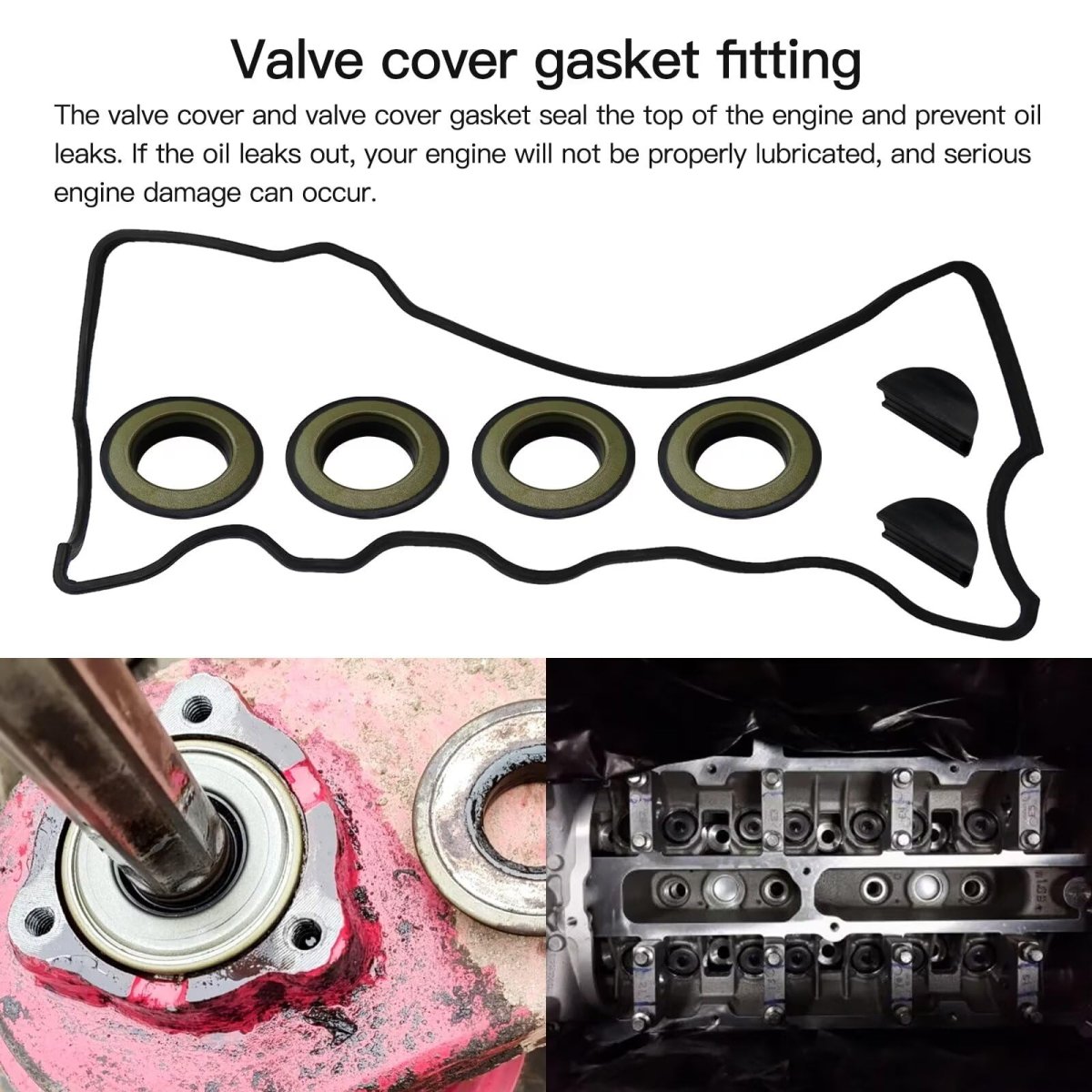 Vs50304r Valve Cover Gasket Replacement For 1996 Toyota Camry Le Wagon 4-door 2 2l 2164cc L4 Gas Dohc Naturally Aspirated Eng