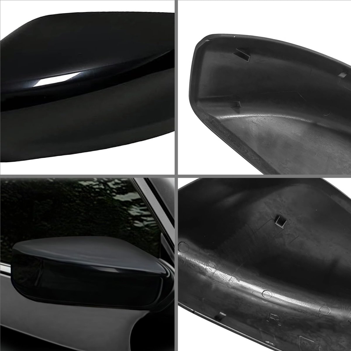 Mirror Cover For 2013 2018 Nissan Altima Without Turn Signal Glossy Black Direct Replacement Side Caps 2 Piece Set Ypm456p